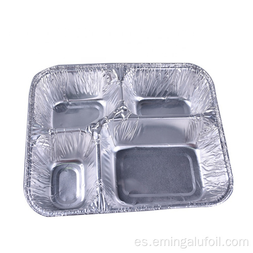 Recipientes de aluminio con tapa de la bandeja de aluminio